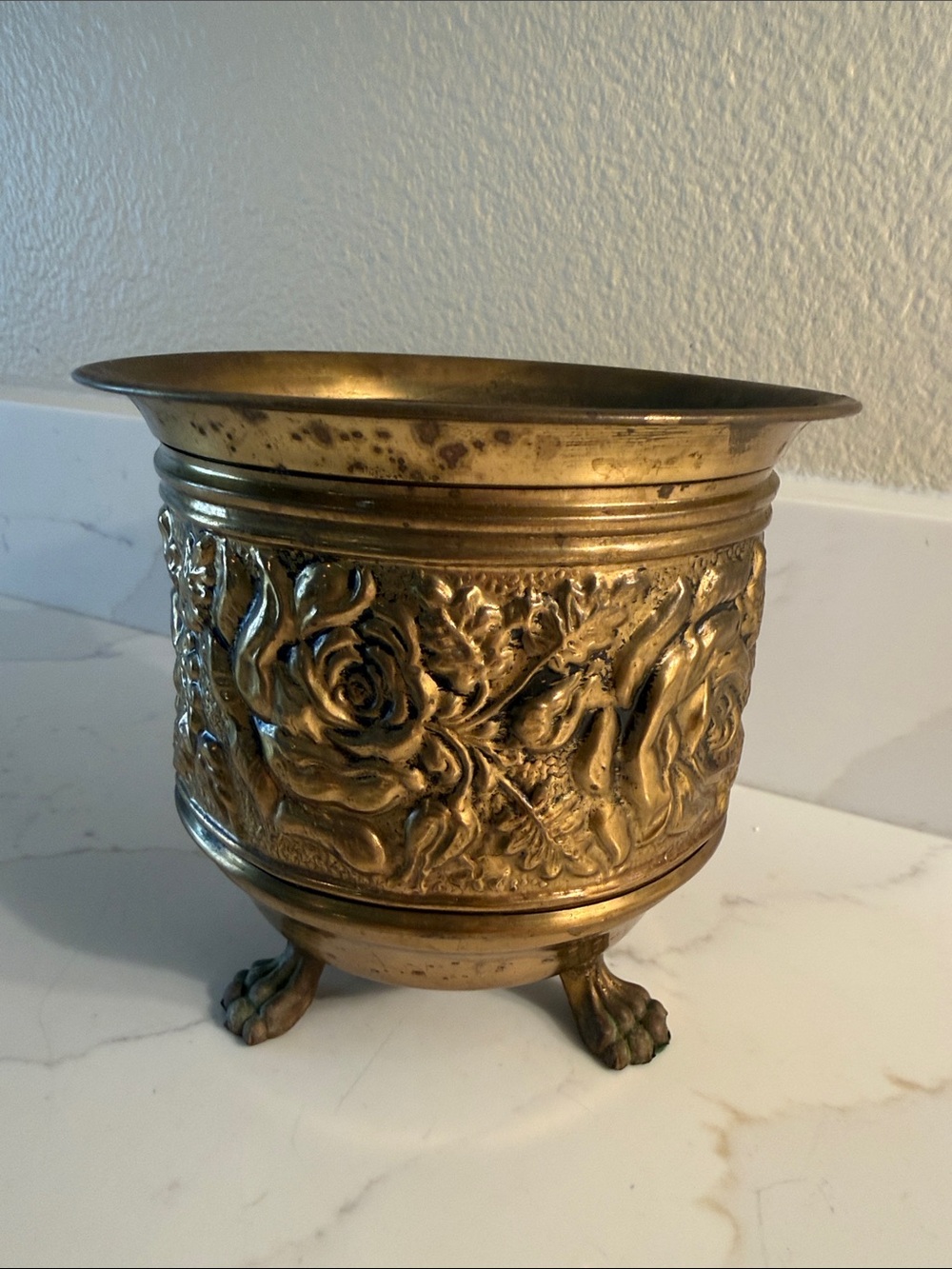 Vintage Brass Planter Pot Made in England